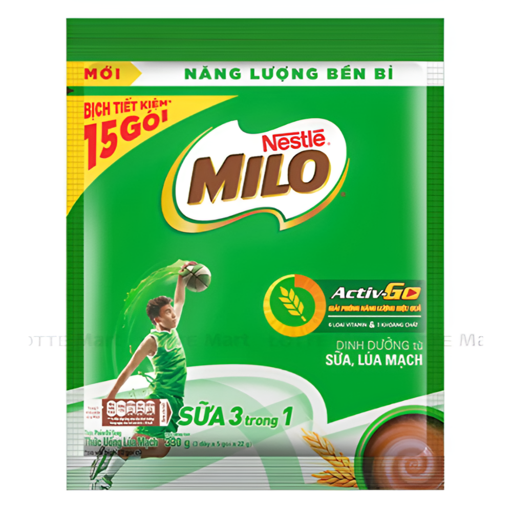 MILO 우유 코코아 가루 22G x 15개입